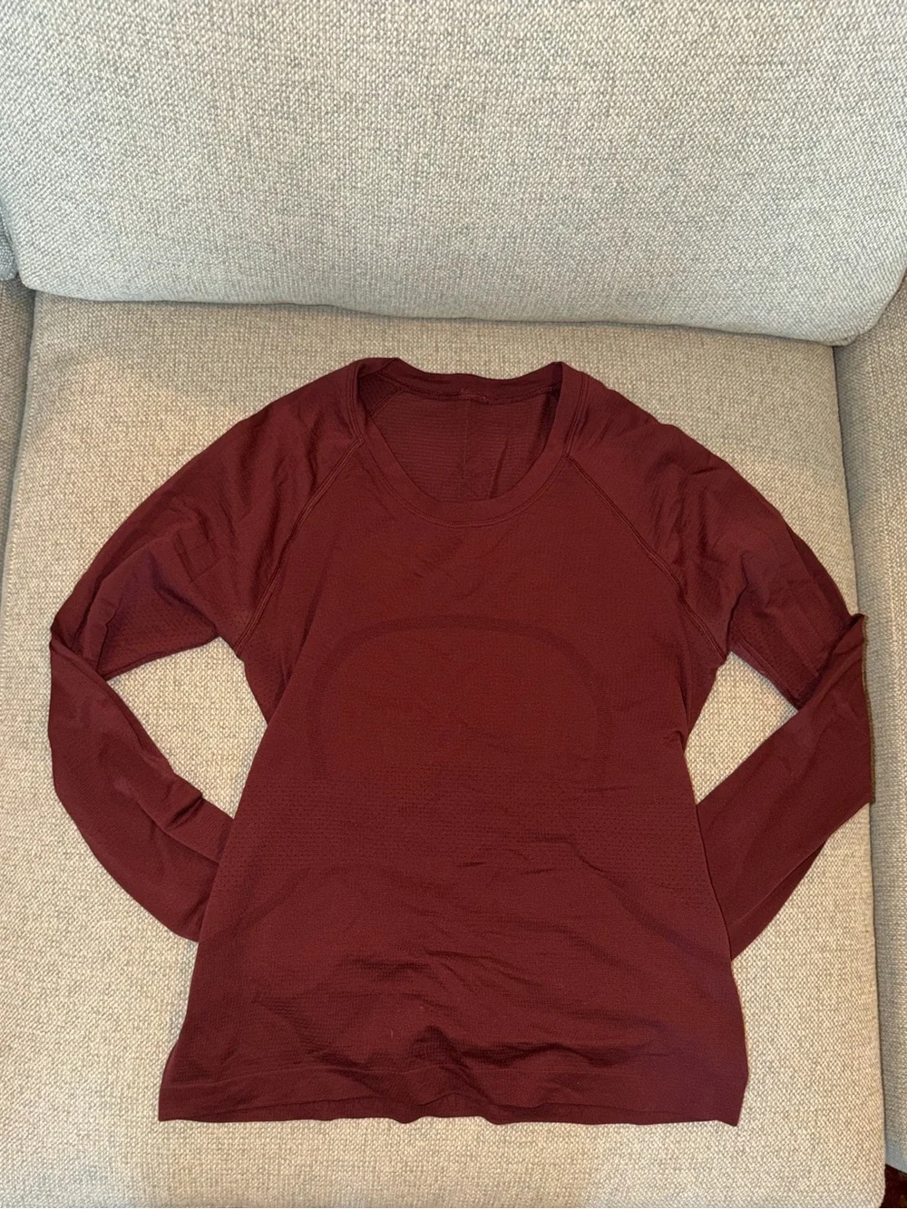 Lululemon Burgundy Swiftly Tech Long Sleeve Top